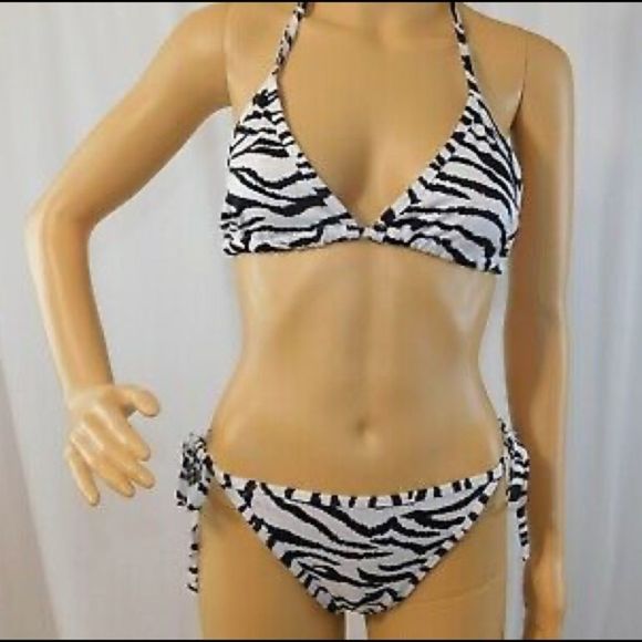 Chuns Swim Chuns Whiteblackzebra String Bikini Poshmark